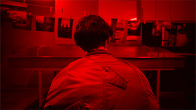 Raper Tymek podczas kręcenia spotu reklamowego dla Motorola Polska